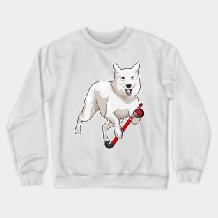 Dog Hockey Hockey stick Crewneck Sweatshirt